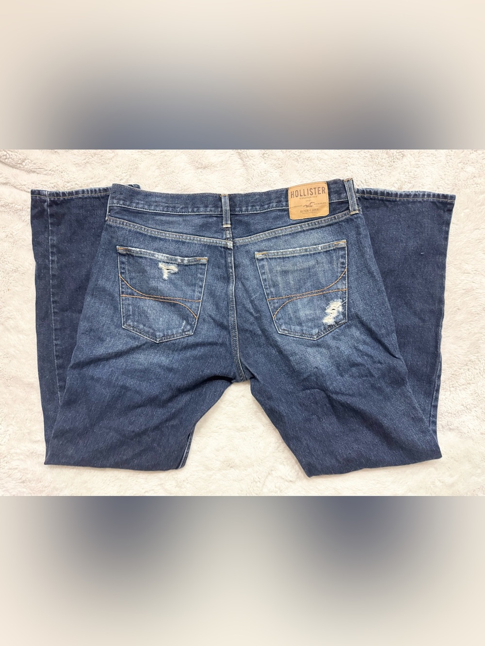 Hollister Classic Straight Distressed Jeans 36x32 - Picture 4 of 4